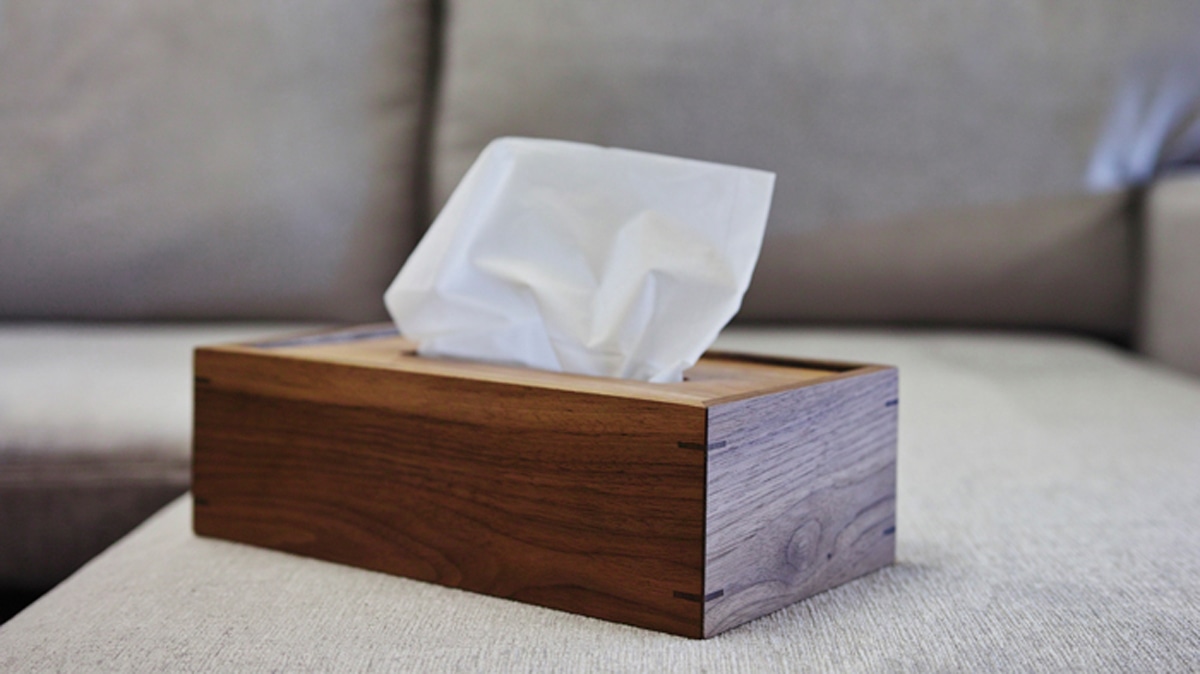 MASTERWAL TISSUE BOX COVER LOW ウォールナット LOW