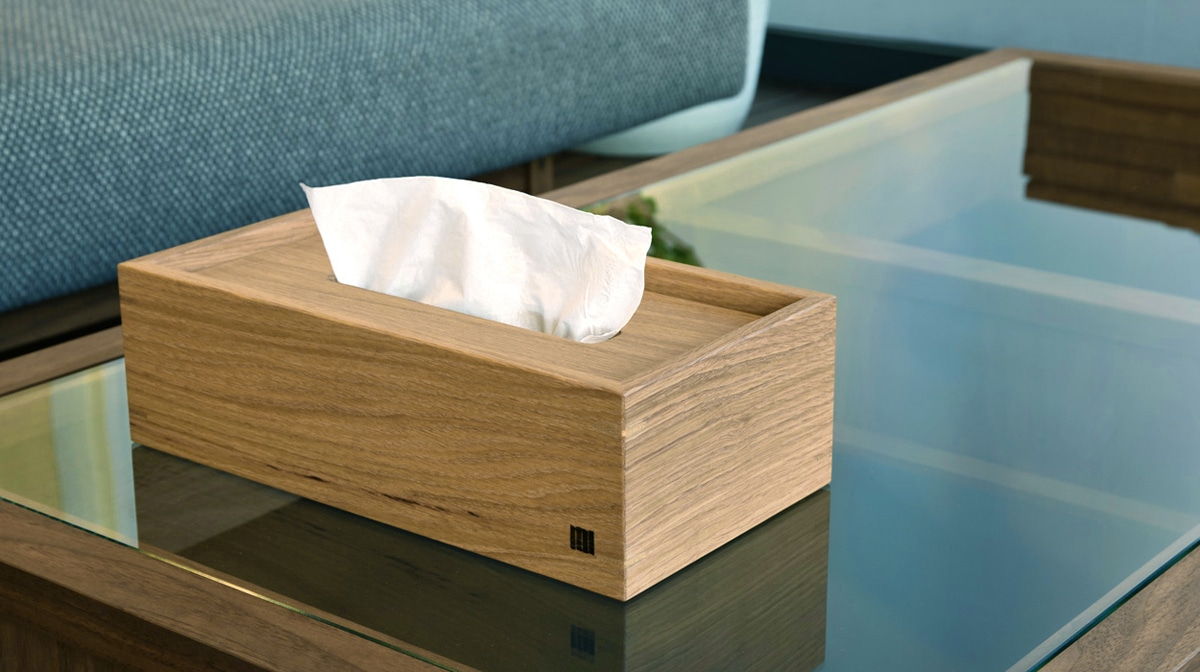 MASTERWAL TISSUE BOX COVER LOW レッドオーク LOW