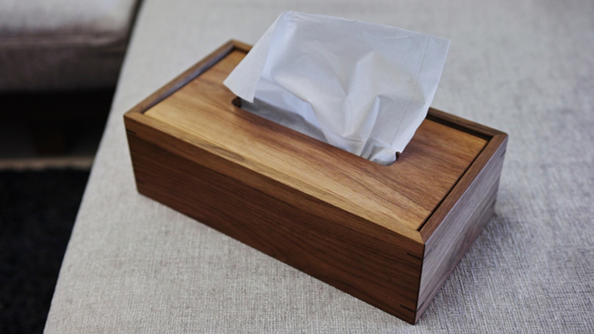 MASTERWAL TISSUE BOX COVER LOW ウォールナット LOW