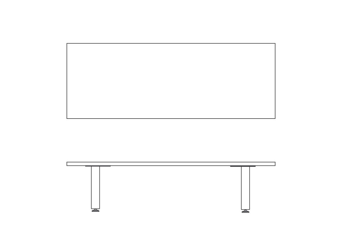 W 180cm × D 65cm