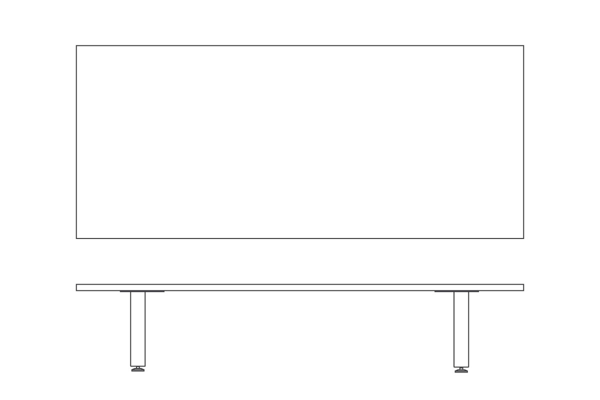 W 220cm × D 95cm