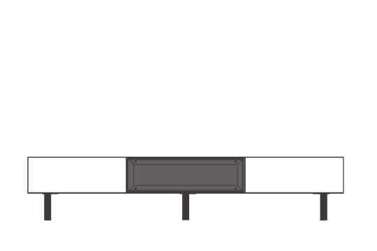 W 200cm × D 42.2cm