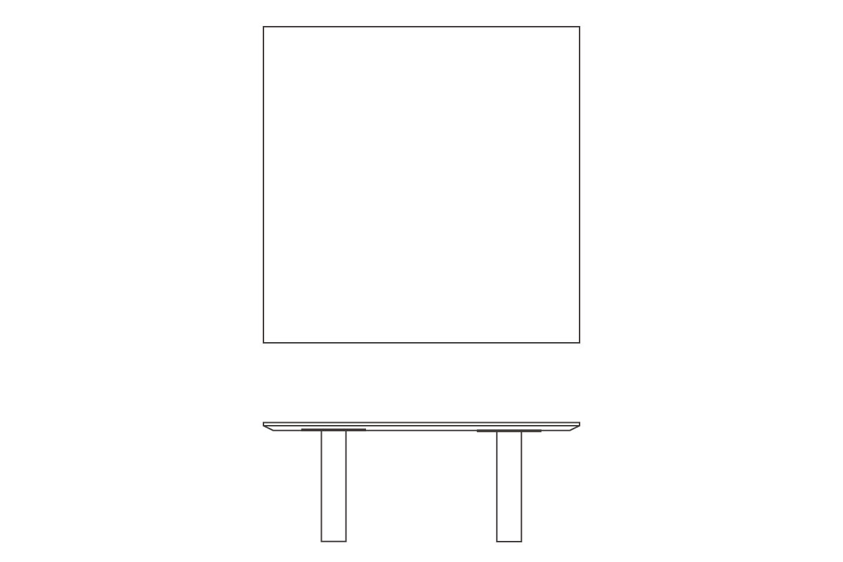 W90cm D90cm H35cm