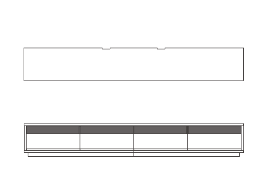W280cm × D38cm