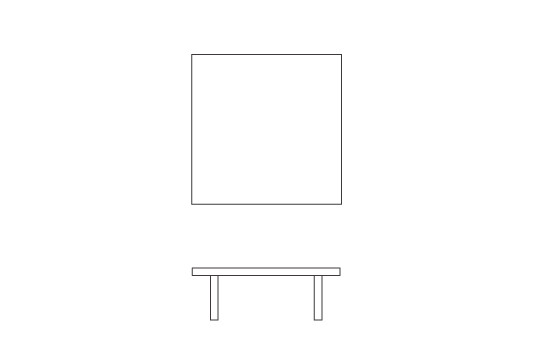 W100cm x D100cm x H35cm