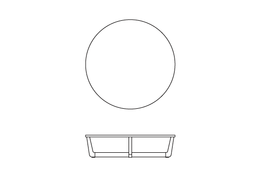 Φ120cm x H30cm