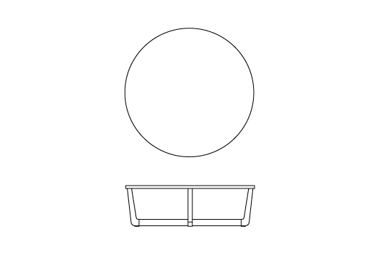 Φ120cm x H38cm