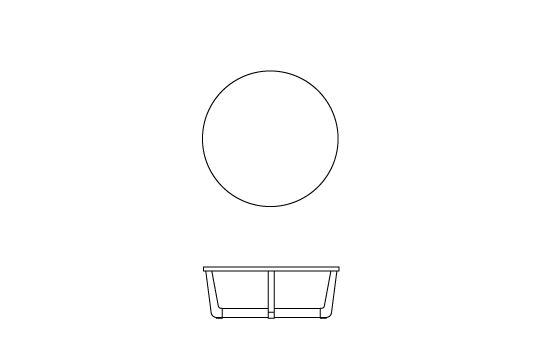 Φ90cm x H34cm