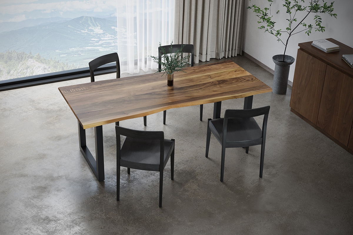 WILDWOOD LIVE EDGE DINING TABLE W 100cm × D 90~70cm