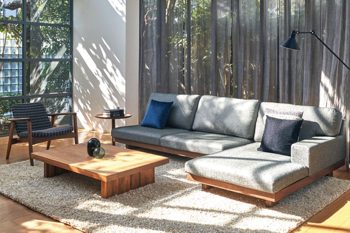 DANISH LOW LIVING TABLE W100cm x D100cm x H35cm