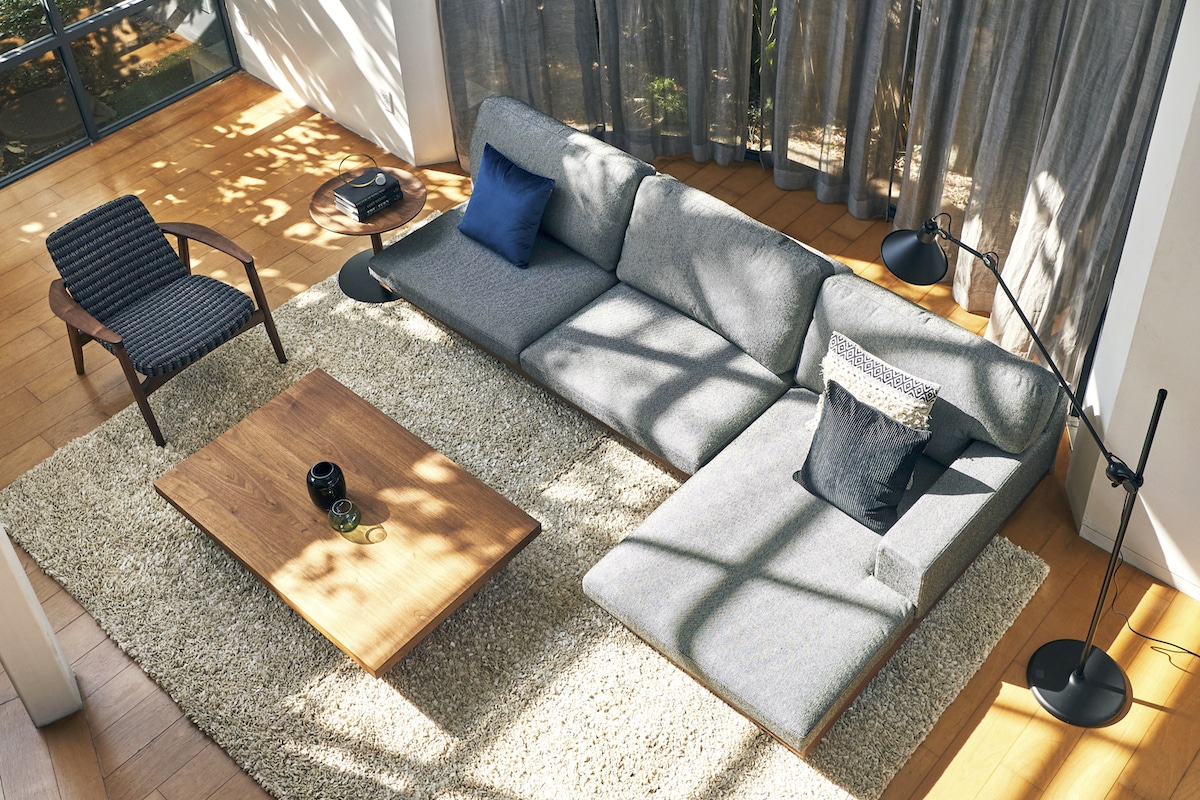 DANISH LOW LIVING TABLE W100cm x D100cm x H35cm