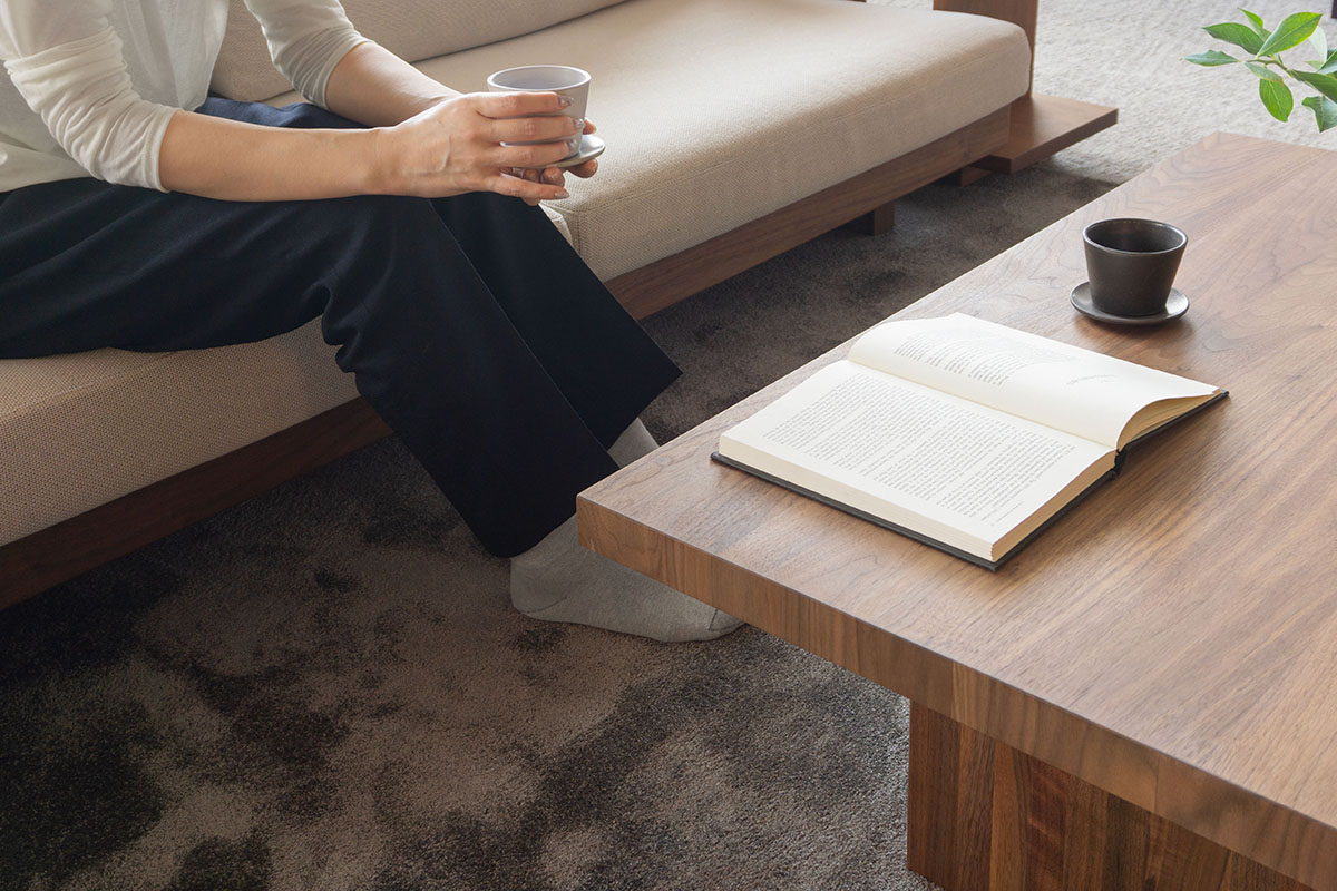 DANISH LOW LIVING TABLE W100cm x D100cm x H35cm