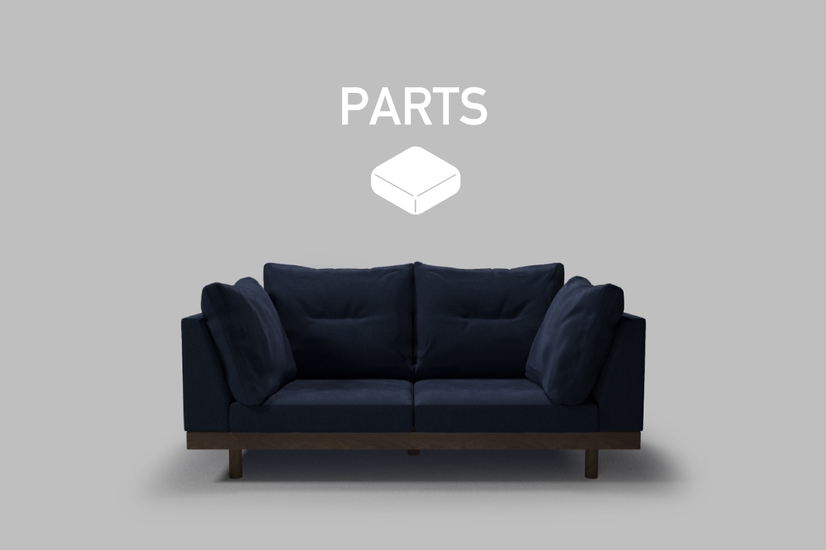 DANISH GRANDE SOFA PARTS ダブルアーム2シーター175 背クッション中材（片側単品）