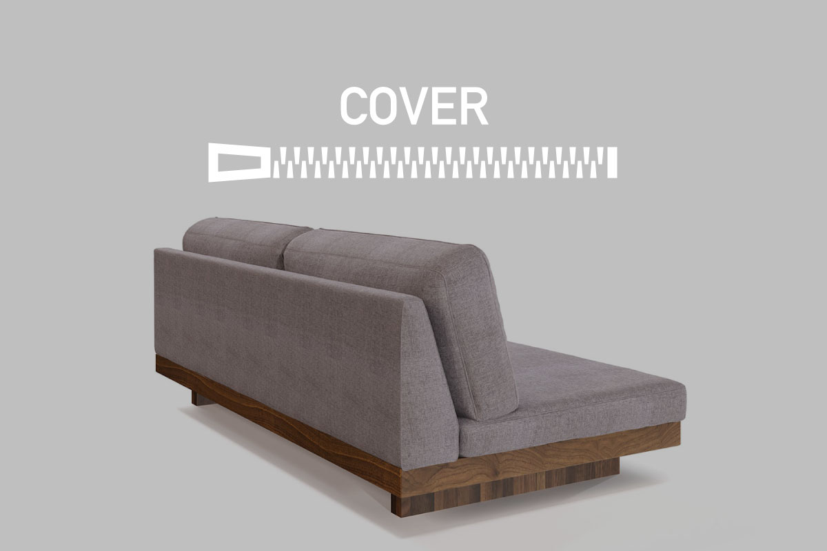 DANISH SOFA BACK COVER アームレス 2シーター140