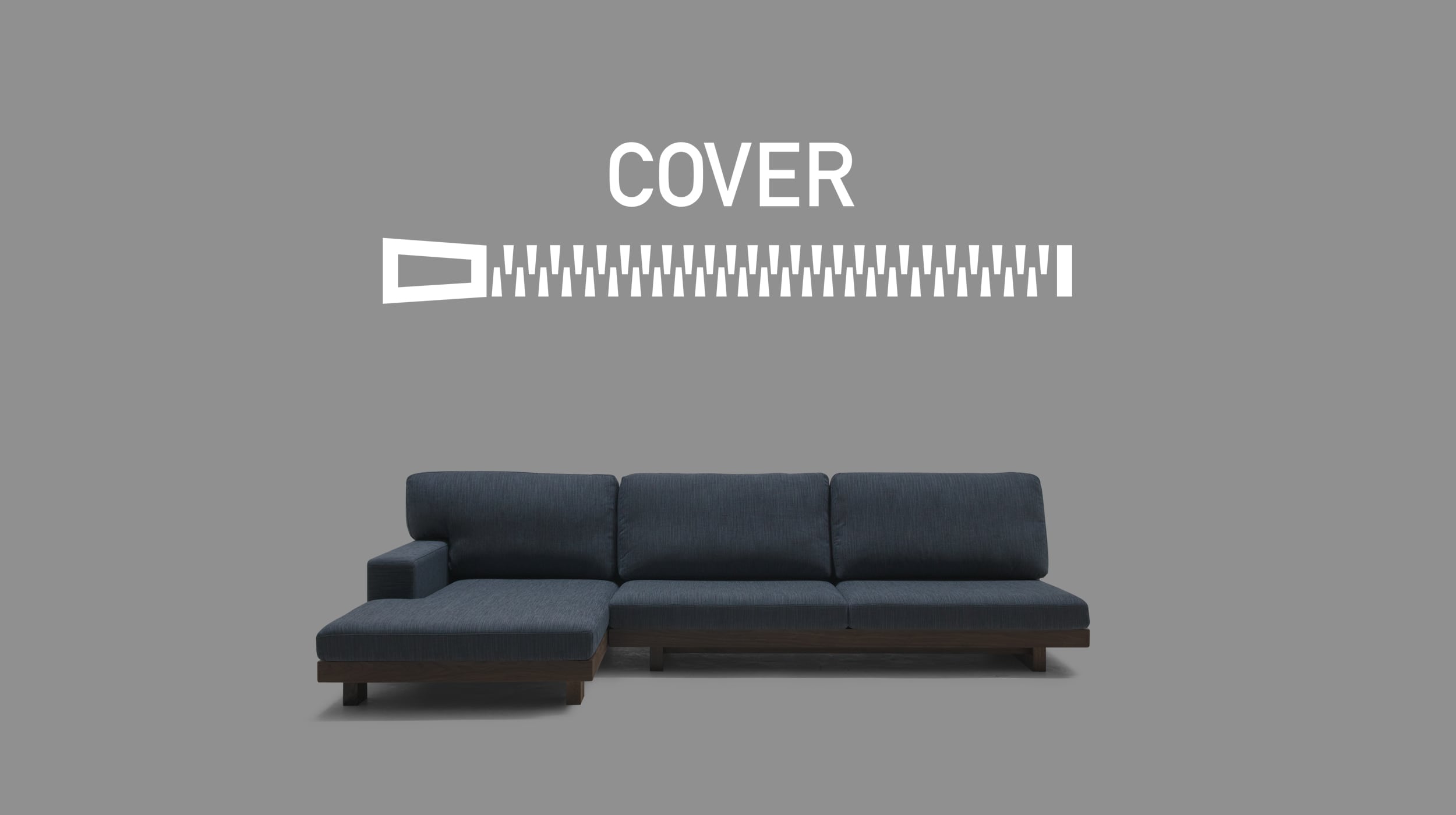DANISH SOFA COVER アームレス 2シーター140