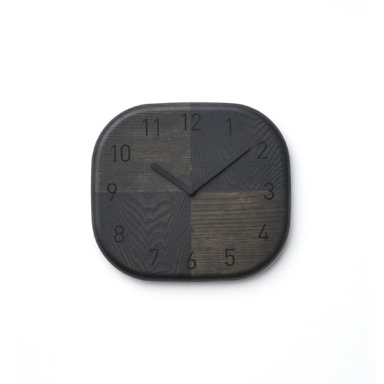 SASAKI | HAGI clock ダークグレー スクエア(面取り加工あり)
